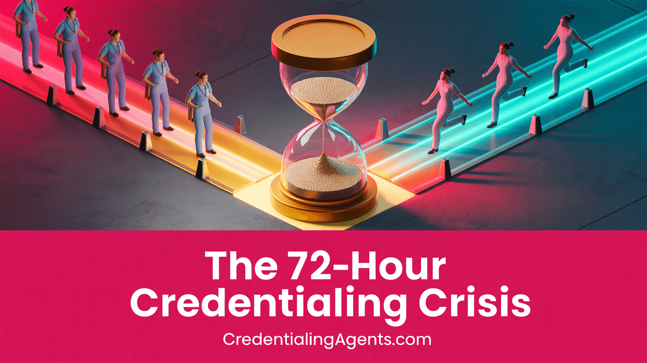 The 72-Hour Credentialing Crisis: Why Speed Is Killing Healthcare Staffing