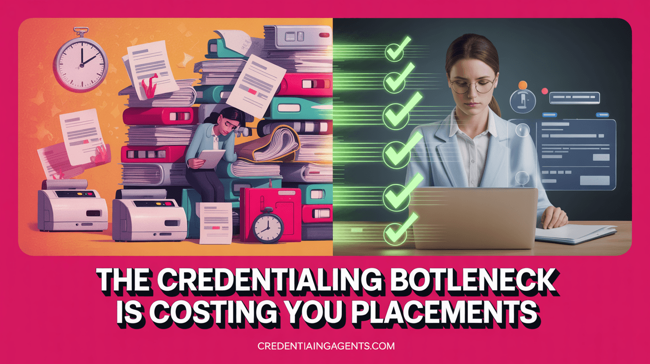 The Credentialing Bottleneck Is Costing You Placements — Here's the Fix
