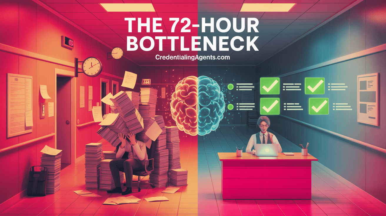 The 72-Hour Credentialing Bottleneck: Why Healthcare Staffing Agencies Lose $50K Weekly